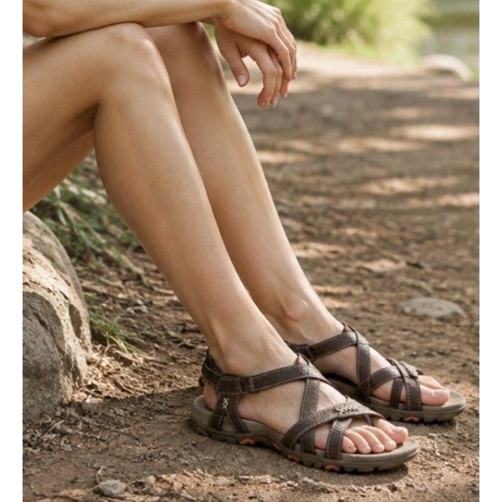 Merrell Sandspur Rose Sandals Womens 10 Brown Leather Strappy Hiking Comfort